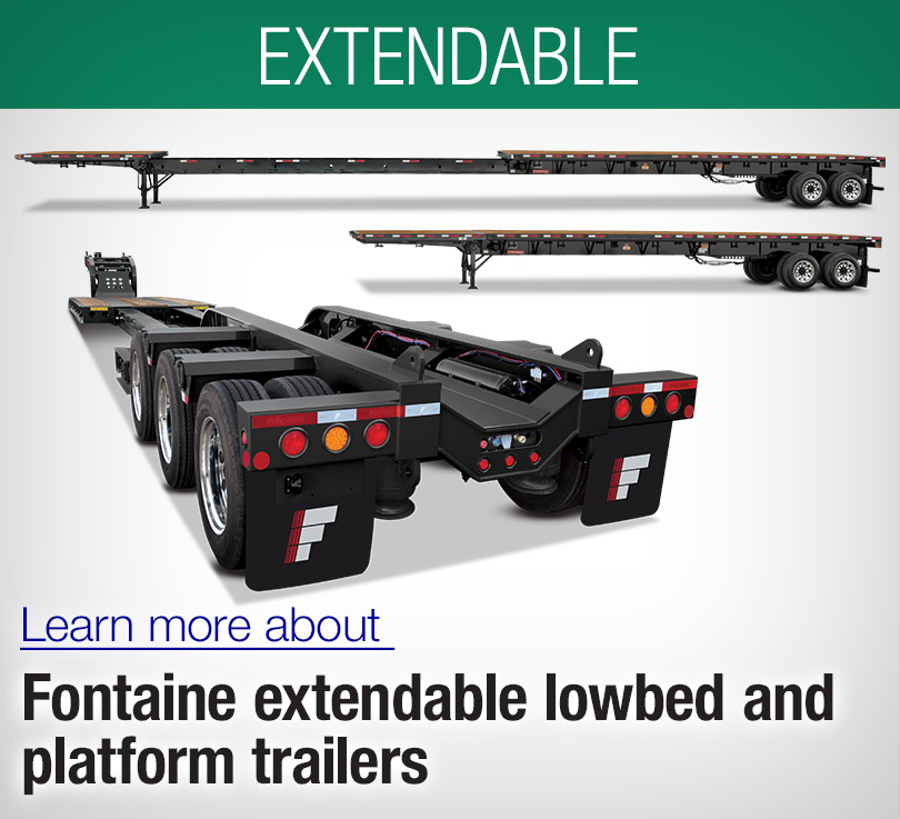 extendable flatbed flatdeck and lowboy trailers, xcaliber, magnitude, renegade 